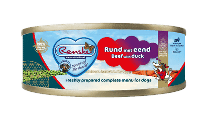 Renske Vers Vlees maaltijd Hond Rund/Eend 95gr - natvoer honden