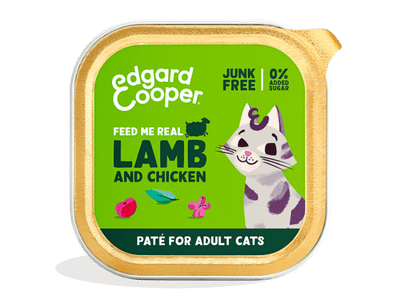 Edgard & Cooper lam en kip paté kat natvoer kuipjes 16 x 85gr - natvoer katten