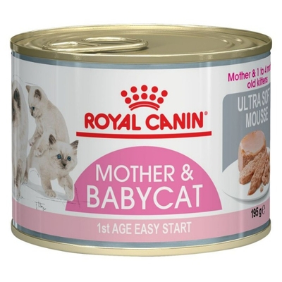 Royal Canin mother & babycat kattenvoer 12x195gr blik mousse - natvoer katten