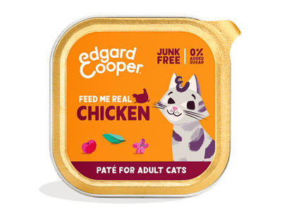 Edgard & Cooper kip paté kat natvoer kuipjes 16 x 85gr - natvoer katten