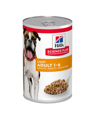 Hill's Science Plan Adult Light Hond natvoer 370gr - natvoer honden