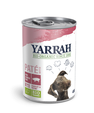 12x Yarrah Bio Hondenvoer Paté Varken 400 gr