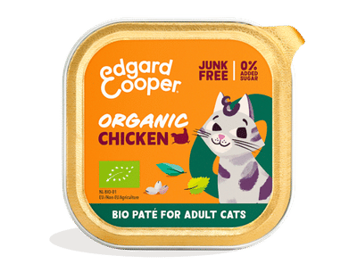 Edgard & Cooper biologisch kip paté kat natvoer kuipjes 16 x 85gr - natvoer katten