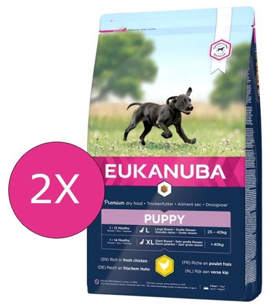 Eukanuba Dog - Puppy Large - 2 x 12kg - hondenbrokken