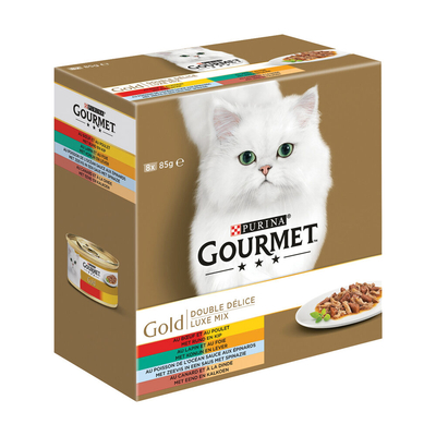 GOURMET Gold Luxe Mix - 8 x 85 g - natvoer katten