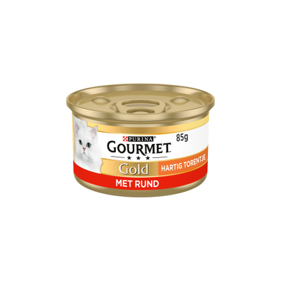 GOURMET Gold Hartig Torentje - Rund - 24 x 85 gram - natvoer katten