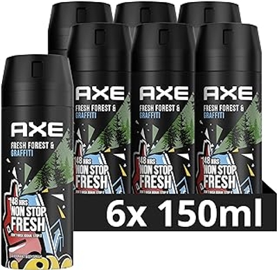 AXE Deodorant Bodyspray Fresh Forest & Graffiti - 6 x 150 ml