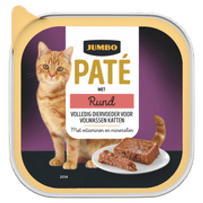 Jumbo Paté met Rund 100g - natvoer katten