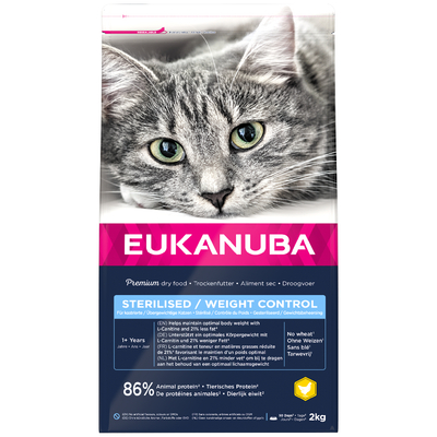Eukanuba Sterilised / Weight Control Adult Kattenvoer - Voordeelpakket: 3 x 2 kg - kattenbrokken