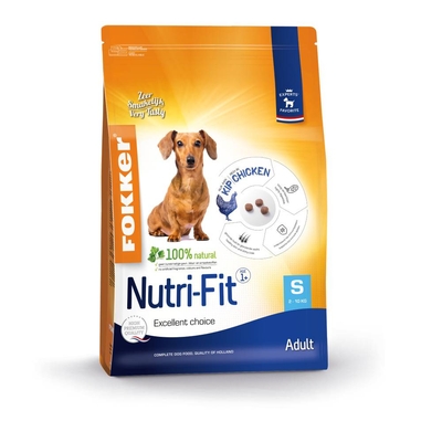 Fokker Adult Small Nutri-Fit Hondenvoer - Dubbelpak: 2 x 7 kg - hondenbrokken