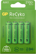 GP Recyko Aa 2100 Mah oplaadbare batterijen - 4 stuks