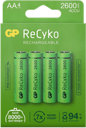 GP Recyko Aa 2600 Mah oplaadbare batterijen - 4 stuks