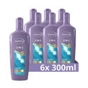 Andrélon 2 in 1 shampoo & conditioner - 6 x 300 ml - voordeelverpakking