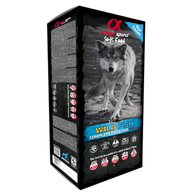 Alpha Spirit 9 kg +  Alpha Spirit Half Ham Bot gratis!  - Wild Fish Hondenvoer (9 kg) - hondenbrokken