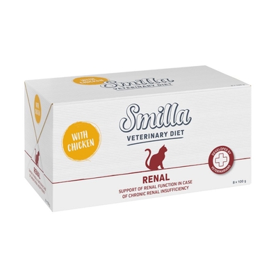Smilla Veterinary Diet Renal Kip Kattenvoer - 8 x 100 g - natvoer katten