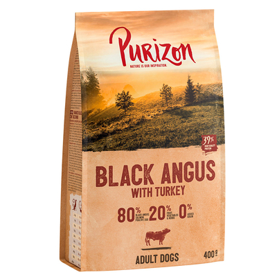 400g Adult Black Angus-Rund met Kalkoen Purizon Hondenvoer - hondenbrokken