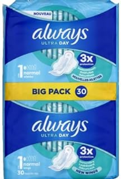 Always Ultra maandverband, maat 1, normaal - 30 stuks