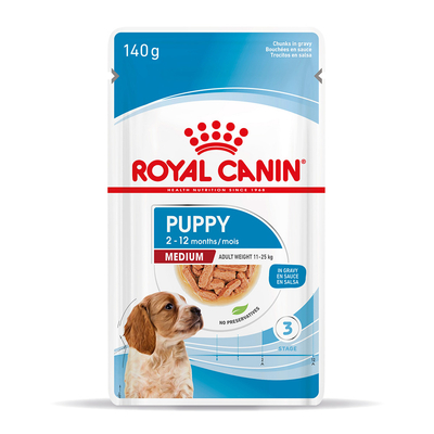 40x140g Medium Puppy Royal Canin Hondenvoer - natvoer honden
