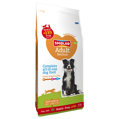 Adult Medium Daily Balance Smølke 12 + 3kg - hondenbrokken