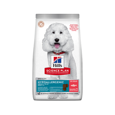 Hill's Science Plan Hypoallergenic Medium Hondenvoer Zalm - 14 kg - hondenbrokken