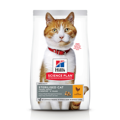 Hill's Science Plan - Feline Young Adult - Sterilised - Chicken - 15 kg - kattenbrokken