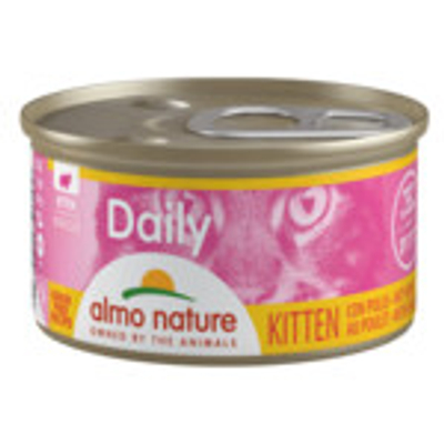 24x Almo Nature Daily Kattenvoer Kitten Kip 85 gr - natvoer katten