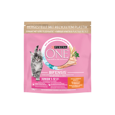 Purina ONE Junior - Kip/Volkoren Granen - 800 gram - natvoer katten