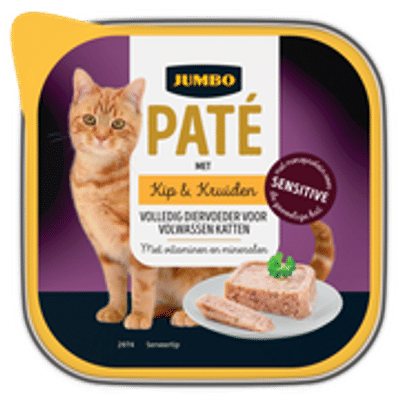 Jumbo Paté met Kip & Kruiden 100g - natvoer katten