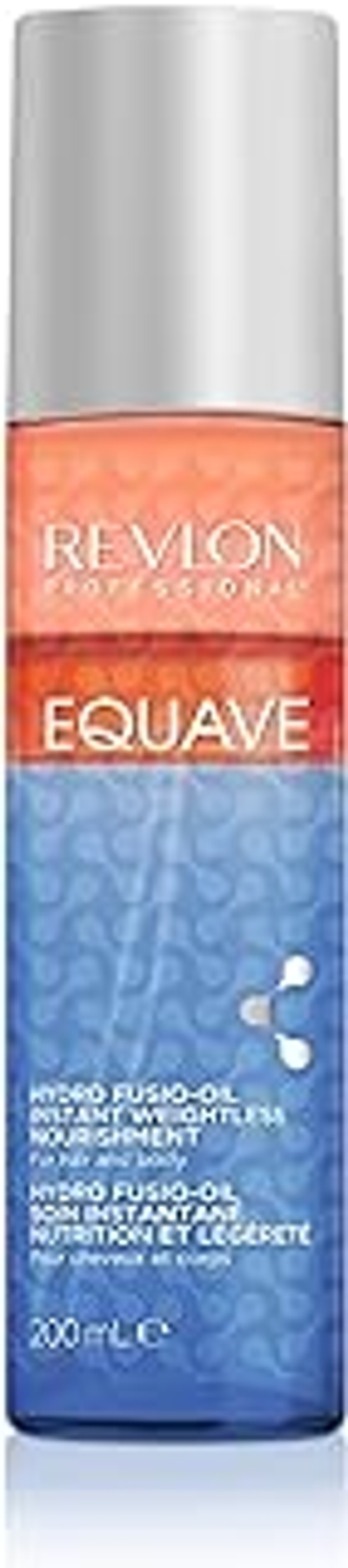 REVLON PROFESSIONAL EQUAVE waterdichte olie, onmiddellijke lichtvoeding voor haar en lichaam. Professionele 2-fasige, bladvrije conditioner voor haar en lichaam, 200 ml
