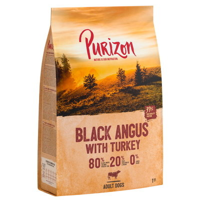 4kg Black-Angus-Rund met Kalkoen Adult Graanvrij Purizon Hondenvoer - hondenbrokken