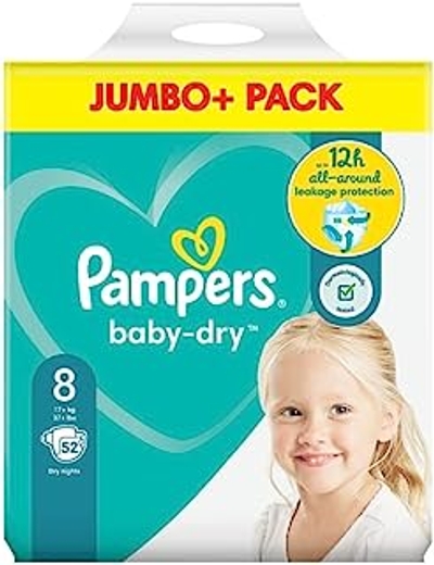 Pampers Baby Dry  luiers maat 8 - 52 stuks