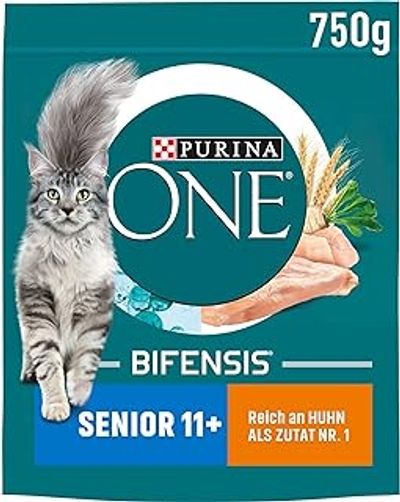 PURINA ONE BIFENSIS Senior 11+ rijk aan kip, 6 x 750 gr - kattenbrokken