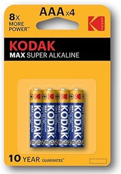 Kodak Alkaline AAA Batterij Max LR03 - 4 stuks