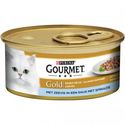 Gourmet Gold met zeevis in een saus met spinazie kattenvoer 1 tray (24 x 85 g) - natvoer katten - kattenbrokken - natvoer katten