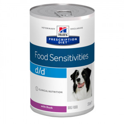 Hill's Prescription Diet D/D Food Sensitivities hondenvoer met eend & rijst 370 g 1 tray (12 x 370 g) - natvoer honden
