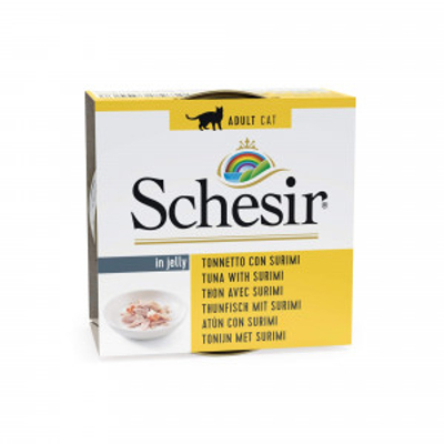 Schesir Tonijn en Surimi 4 trays (56 x 85 g) - kattenbrokken - natvoer katten