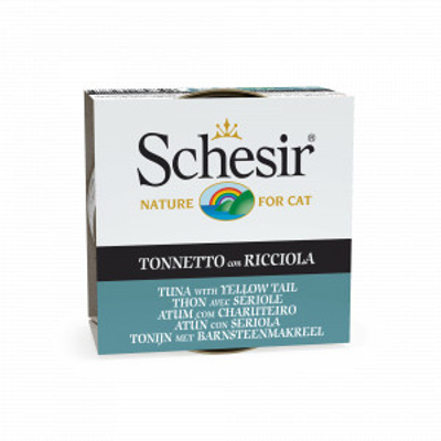 Schesir tonijn met barnsteenmakreel (jelly) natvoer kat (blikjes 85 g) 2 trays (28 x 85 g) - kattenbrokken - natvoer katten
