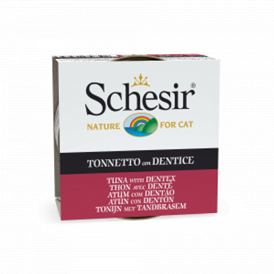 Schesir tonijn met tandbrasem (jelly) natvoer kat (blikjes 85 g) 4 trays (56 x 85 g) - kattenbrokken - natvoer katten