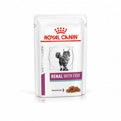 Royal Canin Veterinary Renal with fish zakjes kattenvoer 8 dozen (96 x 85 g) - natvoer katten - kattenbrokken - natvoer katten
