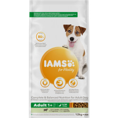 Iams for Vitality Adult Small & Medium met lam 2 x 12 kg - hondenbrokken