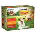 Bonzo Vitafit Adult maaltijdzakjes met rund, kip, lam en groenten in saus 96 x 100 gr - natvoer honden