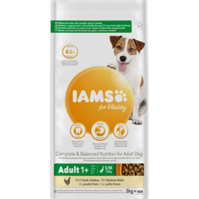 Iams for Vitality Adult Small & Medium met kip hondenvoer 2 x 3 kg - hondenbrokken