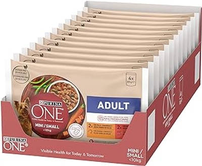 Purina ONE Mini met kip en lam, 48 x 85 gram - natvoer honden