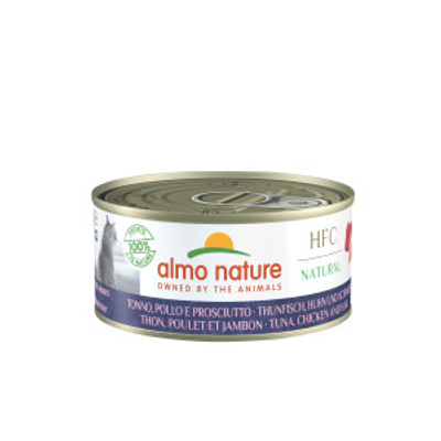 Almo Nature HFC Natural met tonijn, kip en ham natvoer kat 24 x 150 g - kattenbrokken - natvoer katten