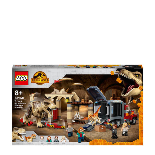 LEGO Jurassic World T. rex & Atrociraptor dinosaurus ontsnapping 76948 Bouwset