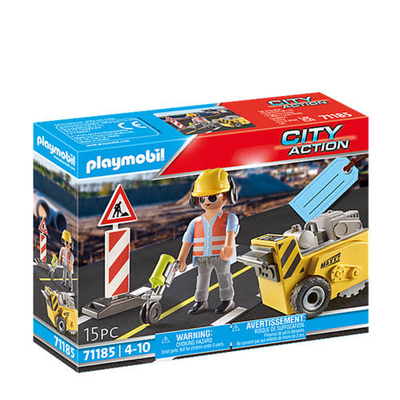 PLAYMOBIL City Action bouwvakker met randensnijder - 71185