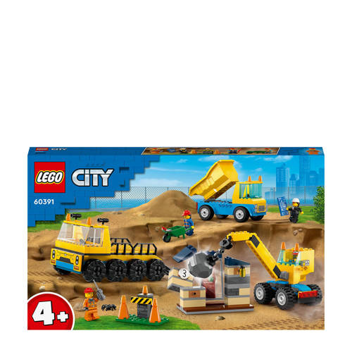 LEGO City Kiepwagen, bouwtruck en sloopkraan 60391