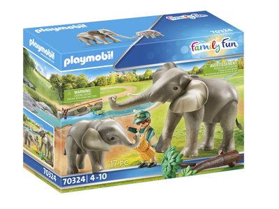 Playmobil Speelset groot (Olifanten in het buitenverblijf)