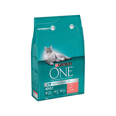 Purina ONE Adult - Zalm en Volkoren Granen - 3 kg - kattenbrokken