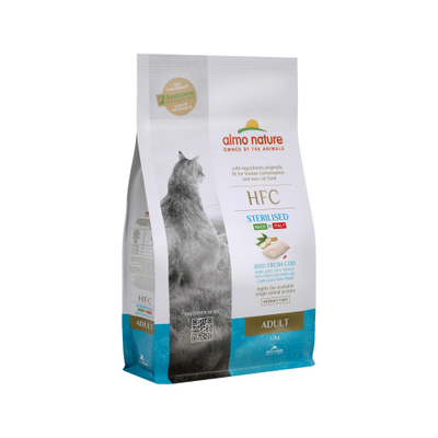 Almo Nature HFC Adult Sterilised Kattenvoer - Kabeljauw - 1,2 kg - kattenbrokken